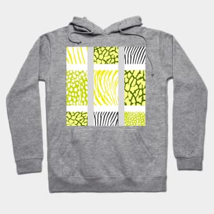 White and Yellow Mixed Animal Print Hoodie